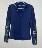 Nike  Pro Hyperwarm Half Zip Training Top Pullover Periwinkle Blue Women's M