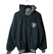 Raiders NFL Big Logo Jacket Vintage Black Gray XL Extra Large Made In USA Unisex