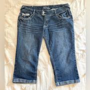 Low-Rise Embroidered Bermuda Shorts Size 13