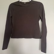 Lululemon cotton blend classic-fit long sleeve in espresso