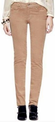 Tory Burch Super Skinny Tan Corduroy Jeans Size 26