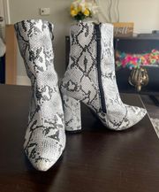 Snakeskin Booties 