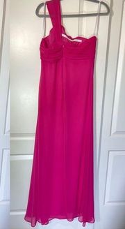 Cinderella Divine Pink Bridesmaid Dress One Shoulder Size: Medium