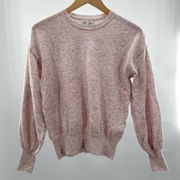 ELLA MOSS Sweater Pullover Puff Statement Sleeves Pink Multi Winter Size Small