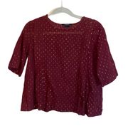 Maroon and Gold Blouse