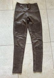 7 For All Mankind Sz XS Pleather Faux Leather Moto Leggings Sz XS