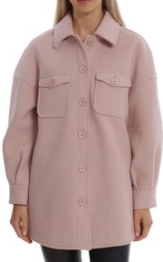 Oversized Woven Shacket in Blush