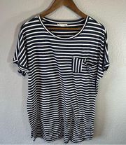 Love‎ Riche | Stripped T-shirt Dress with Pocket Detail