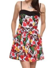 Hell Bunny Small Pin Up Fit Flare Cancun Dress