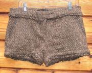 NWT Brown Black Tweed Shorts