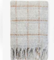 Fringe blanket scarf express Womens unisex mens luxury style winter snow NWT