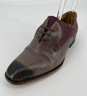 John Fluevog City Angels Istanbul Shoes Sz Women's 8.5 Purple Gray Oxfords