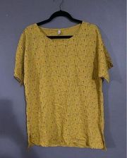 Misslook Mustard Yellow Shooting Star Top Size Large