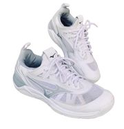 Mizuno Women’s Shoes - size 9 white Grey Volleyball Athletic Court Sneakers