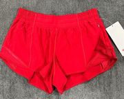 Lululemon  Dark Red Hotty Hot Low Rise Shorts 2.5"  Size 8 New w/ Tags