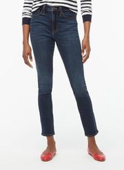 $148 J. Crew High Rise Skinny Denim Jeans in Dark Indigo Wash Sz 29