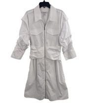 Derek Lam 10 Crosby Skylar Zip Front Shirtdress 4 New