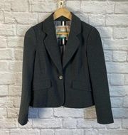 Anthropologie Cartonnier Dark Grey 1 Button Blazer Size 0