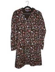 Johnny Was Brown Corduroy Sz 8 Embroidered Floral Jacket Coat Boho‎ Fall