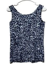 Chicos, women’s size 0, navy, leopard, print, sleeveless top, nylon/spandex