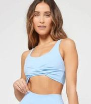 L*Space Twist of Fate Sports Bra Blue NWT Size Small