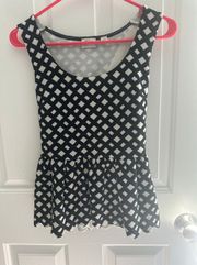 POSTMARK Sleeveless Peplum Top Clovelly Criss Cross Back Size XS