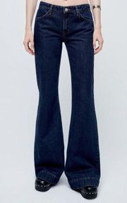 NWT  Dark Wash 70s Low Rise Flared Jeans Heritage Rinse Flares sz 31 Y2K