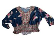 Gypsies & Moondust floral blouse size xl