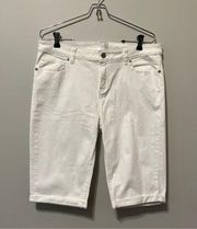 New York & Company Soho Jeans White Bermuda Shorts 10