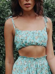 Festival Crop Top - Green Floral