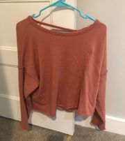 Orange Cut Out Sweatshirt