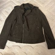 Suede bomber jacket