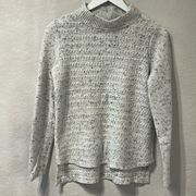 Winter White Black Speckled Sweater