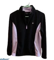 Brooks Brothers 346 Black 1/4 Zip Fleece Pullover