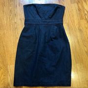 NY & Co. Dark Wash Denim Strapless Mini Dress