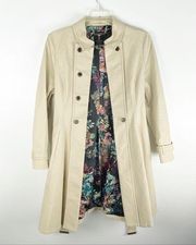 TED BAKER Khaki Double Breasted Belted Lined Trench Coat