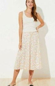 LOFT White Floral Eyelet Two Piece Skirt&Top Set Sz.S NWT