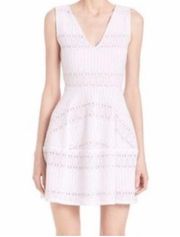 BCBG Amberly crochet fit and flare dress