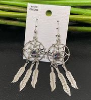 WHEELER Fashion  Zirconia Dreamcatcher Dangling Earrings
