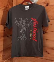 AMAZING GREY MICKEY MOUSE FESTIVAL  GRAPHIC  TEE