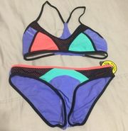 Body Glove Borderline Alani Halter Bikini Top And Surf Rider Bottoms