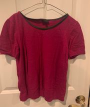 Magenta Short Sleeve Sweater