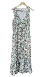 Rachel Zoe women's maxi dress brown and blue floral dress