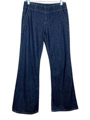 London Jean Flare Dark Wash Denim Pants Women’s 6 (29 x 33)