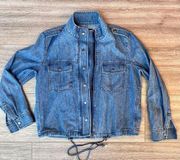 Rails Women's Blue Long Sleeve Snap Stand-Up Collar Denim Jacket Size XS