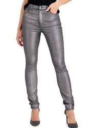 INC Metallic Coated Skinny Jeans