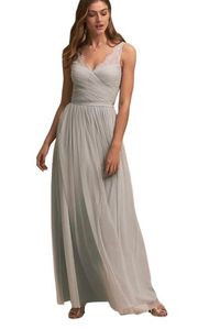 Hitherto Fleur BHLDN Dress 4 Gray Lace Formal Prom Bridesmaid