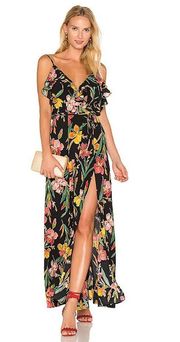 Karen Dress Maxi Black Floral