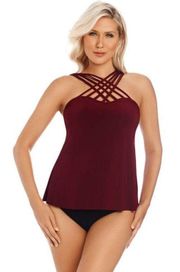 Miraclesuit strappy tankini top. Size 10