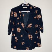 Capulet floral double breasted light jacket sz M